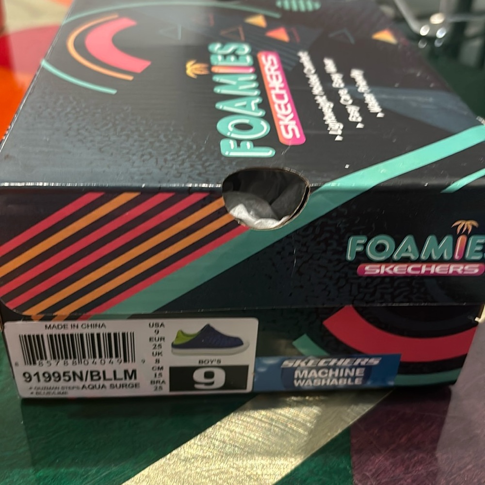 Skechers boys Foamies royal blue size 9 new with box